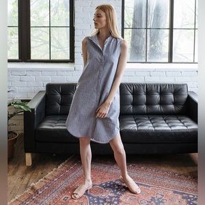 NEW! Tradlands Soleil Dress Blue White Stripe Size Medium